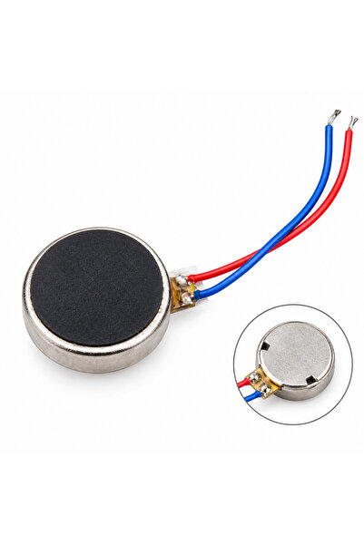 10mm 3V Şaftsız Titreşim Motoru – Mini Titreşim Motoru STEM Robotik Arduino