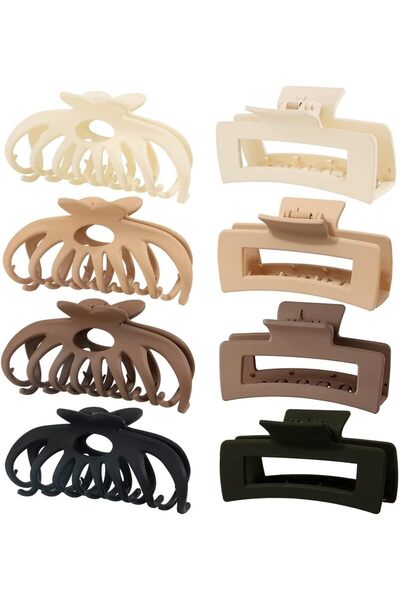 Generic Claw Clip Hair Clip 8 Pack 4.3 Ihch Rectangular Hair Clips for Women ...