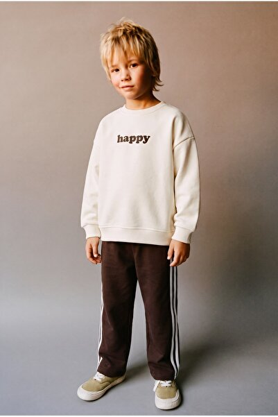Magu Çocuk Pamuklu Baskılı Sweatshirt ve Eşofman Takımı