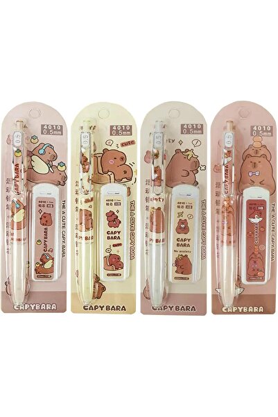 Generic 4 Pack Adorable Capybara Mechanical Pencils with 0.5mm Lead and Extra...