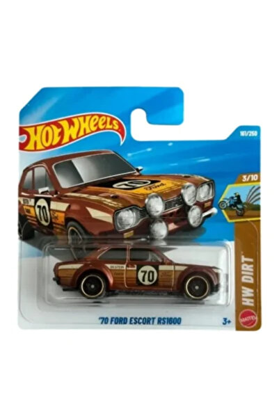 HOT WHEELS Mașină, Ford Escort RS1600 '70, model auto, maro, 1:64