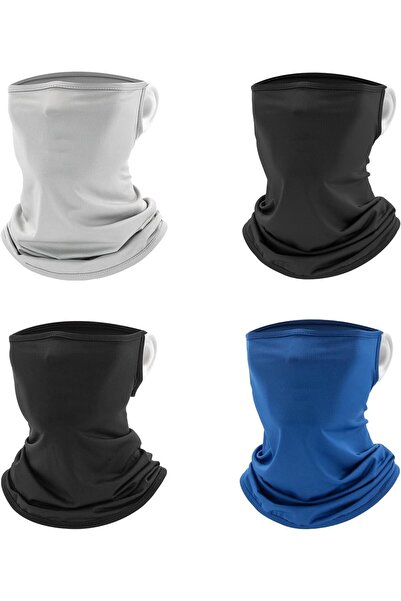 Generic 4Pcs Neck Gaiter with Ear Loop Face Mask Cover Scarf Cool Lightweight...