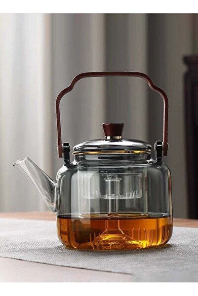 Arabest Borosilicate Tea Kettle with Removable Infuser,1000ml Stovetop Safe T...