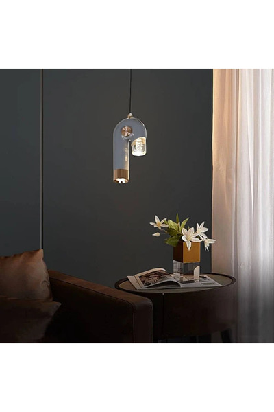 Generic Brand إنارة سقف معلقة رمادي 7 واط LED إضاءة صفراء HA/D6009/1GY+WW