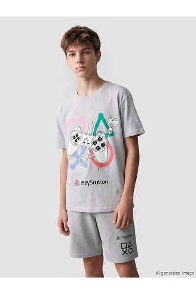 LC Waikiki Tricou pentru băiat cu imprimeu PlayStation cu guler rotund