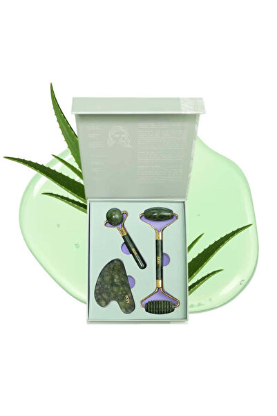 OEM Set Gua Sha și rolă de jad
