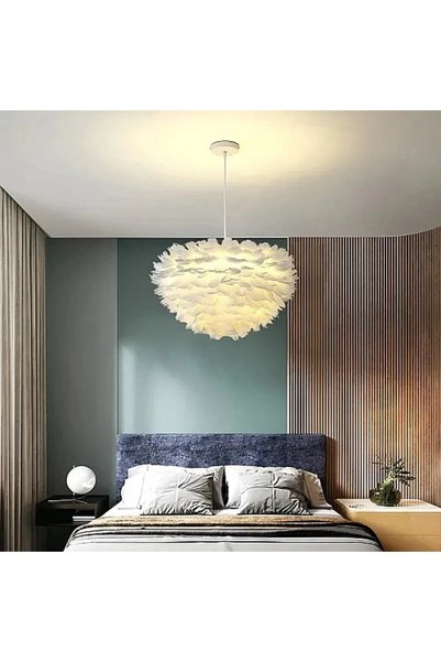 Generic Brand إنارة سقف معلقة مودرن أبيض بقاعدة E27 مقاس 60 سم HA/C5601/600WH