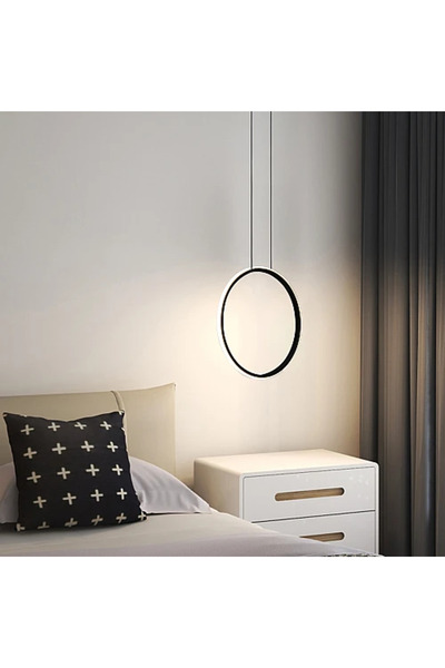 Generic Brand إنارة سقف معلقة مودرن أسود 30 واط LED 3 ألوان إضاءة HA/D6401/35...