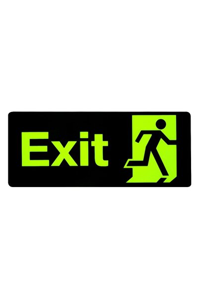 OEM Autocolant indicator EXIT Fluorescent 34x14cm