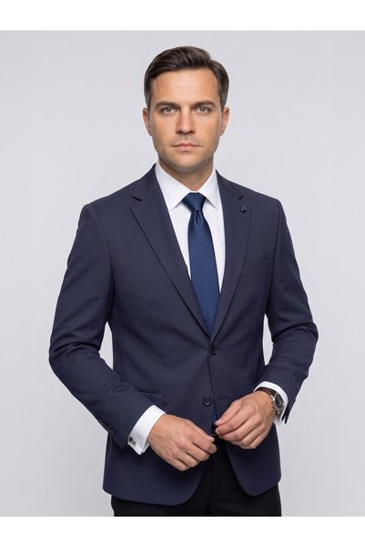 Plus Scorpion Erkek Slim Fit Ceket – Likralı Fitilli Kumaş, Çift Düğmeli Tek ...