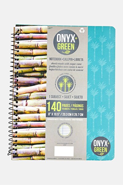 onyx + green Sugar Cane Notebook, Assorted