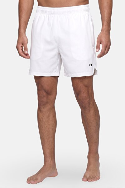 Layer 8 Men 5 Inseam Brand Logo Board Shorts, White