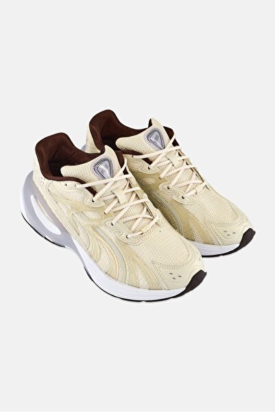 Puma Women Inverse Metallic Lace Up Running Shoes, Off White