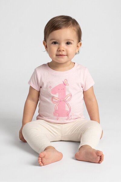 The Children's Place Toddlers Girl Short Sleeve Graphic Print Top, Pink