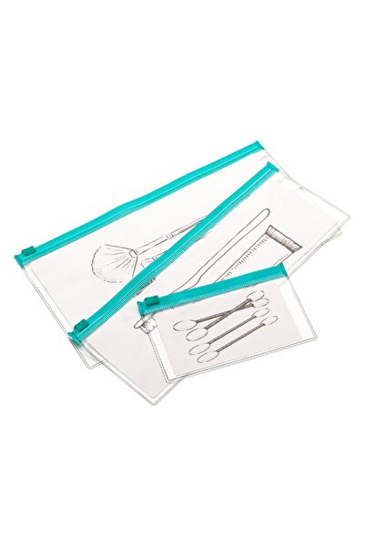 OEM Παλέτα σκιών ματιών σε τιρκουάζ χρώμα - 3 τεμάχια.