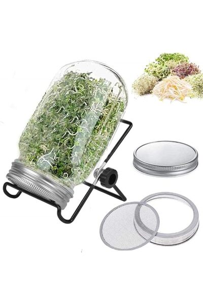 GENERAL Seeds Sprouting Jar Kit,Germination pot set,Seed Sprouter 32oz Making...