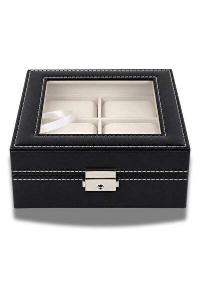 OEM Cutie pentru 6 ceasuri, Organizator premium cu capac transparent, Interio...