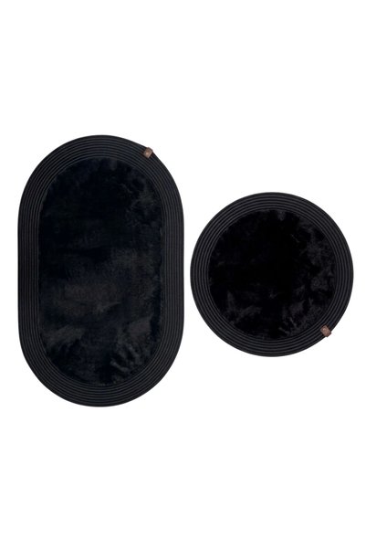 Comfort Craft Set de 2 covorașe ovale cu textură de pluș din iută, din seria ...