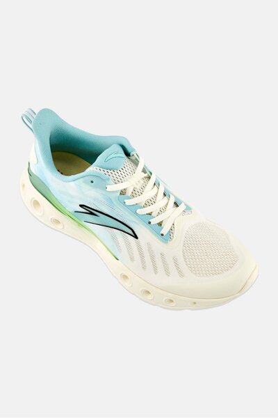 Anta Men Brand Logo Lace Up Running Shoes, Multicolor