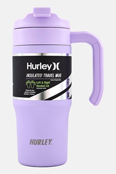 Hurley Double Wall Stainless Steel Travel Mug 650ml, Lavender