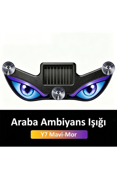 Güneş Enerjili Şeytan Gözü LED (MAVİ+ MOR)