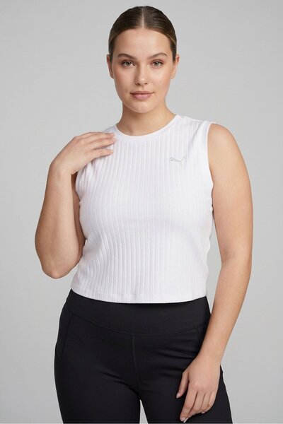 Puma Women Comfort Fit Sleeveless Outdoor Tank Top, White