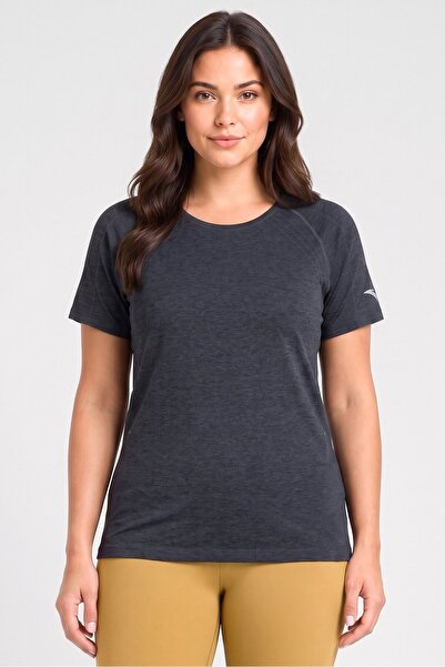 Anta Women Sportswear Fit Short Sleeve Running T-Shirt, Dark Grey
