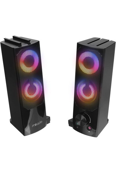 Tivoa MD-S102 2.0 3Wx2CH RGB Ledli Siyah USB Soundbar Hoparlör