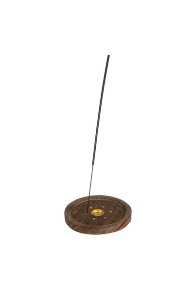 OEM Suport Rotund Plat din Lemn Floare pentru Betisoare Parfumate Ø10cm