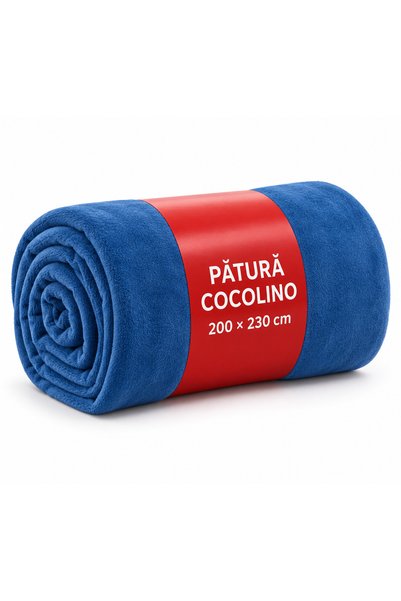 OEM Pătură cocolino din poliester, 200 × 230 cm, moale, pentru pat dublu