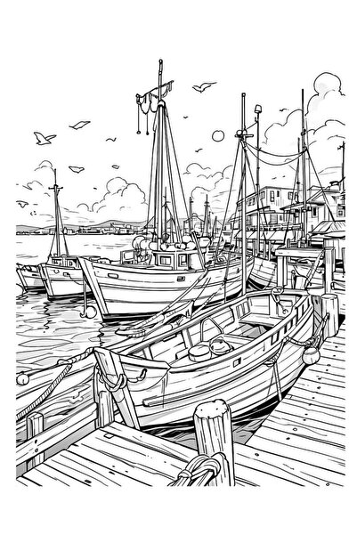 COZY RELAXATION Cozy Harbor. Descoperă noua carte de colorat pentru relaxare din colectia recent apărută pe piața din România.