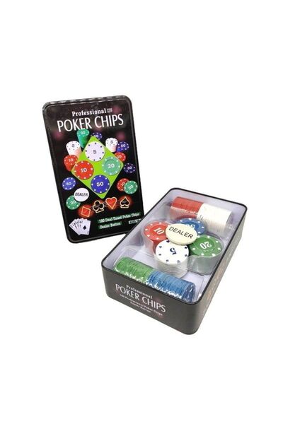 OEM Σετ 100 Μάρκες Πόκερ Σε Μεταλλικό Κουτί - Professional poker chips