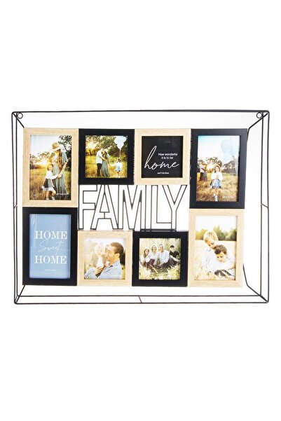 OEM Rama Foto cu Cadru Metalic "Family" (8 poze) 55x41x6cm