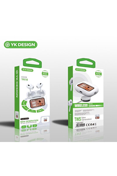 YK Design YK18 ANC/ENC Ekranlı Bluetooth Kulaklık