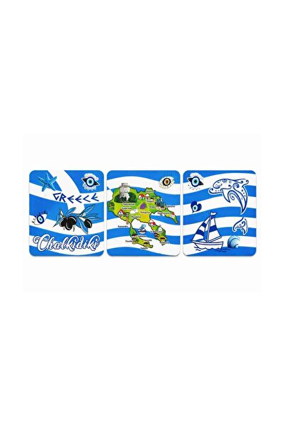 OEM Σετ Σουβέρ Χαλκιδική 3 Τεμάχια - Halkidiki Coaster Set 3 Pieces