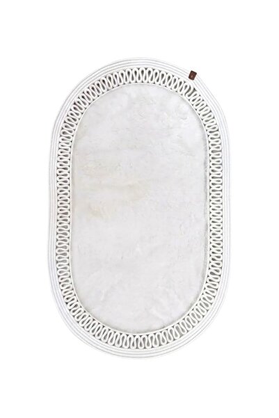 Comfort Craft Luna Series Plush Textured Oval Mat 50X80 cm - Non-Slip Washabl...