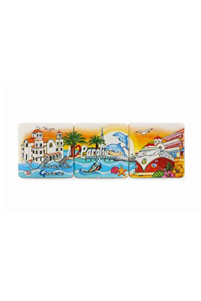 OEM Σετ Σουβέρ Παραλία 3 Τεμάχια - Paralia Coaster Set 3 Pieces