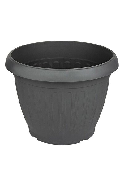 OEM Ghiveci Flori din Plastic Antracit Ø25x20cm - 6l