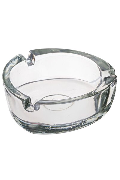 OEM Scrumiera Triunghiulara din Sticla Transparenta 8x8,5cm