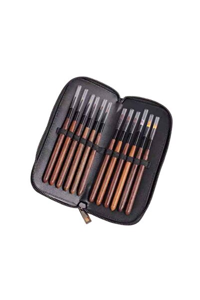 OEM Σετ Πινέλα Νυχιών με Θήκη 12 Τεμάχια - Nail Art Brush Set with Case