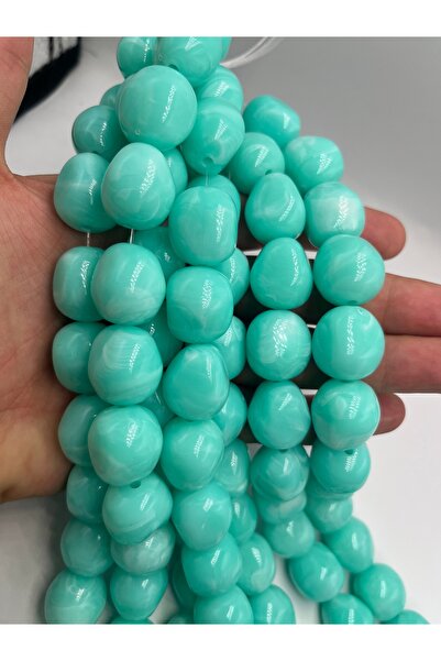 E.B EBRULİ BONCUK 16 mm Oval Parlak Akrilik Boncuk – 1 Dizi / 12 Adet