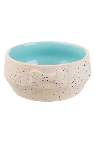 OEM Ceramic beige ciel water bowl 760ml for pets