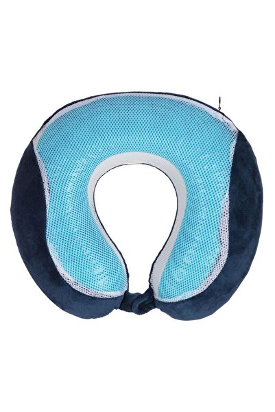 OEM Perna de Calatorie Anatomica cu Memory Foam & Cooling Gel Albastra 27cm