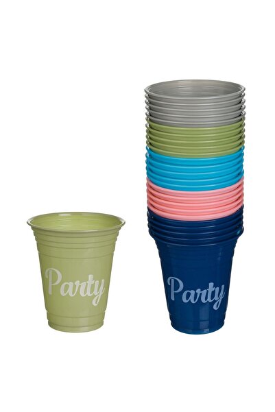 OEM Pahare din Plastic de Diferite Culori "Party" 360ml - 50buc