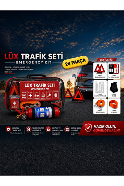 Lüx Kırmızı Trafik Seti 9 Parça Güvenlik ve Uzun Ömürlü Kullanım İçin Tasarlandı