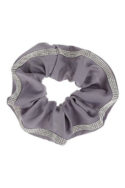 OEM Elastic Par Textil Satinat Gri Pal cu Strass pentru Femei