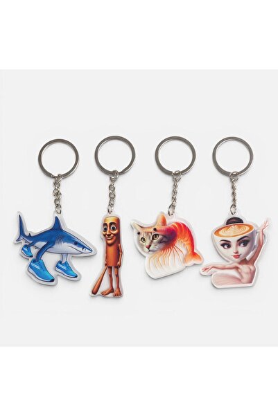 OEM Set Brelocuri Figurine Brainrot 10cm - 4buc