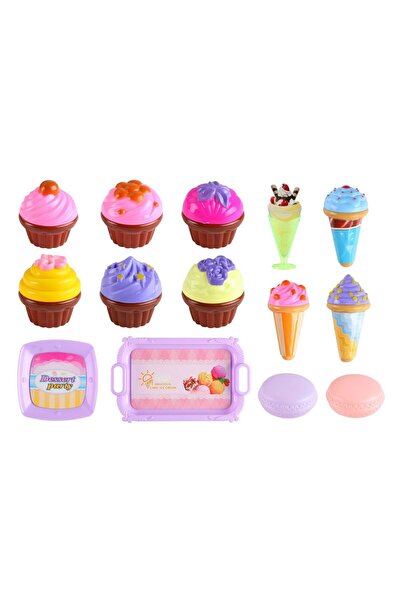 OEM Σετ από κέικ παγωτού, cupcakes και πιατέλα μακαρόν