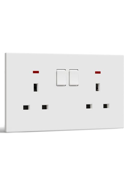 Generic مقبس كهربائي جداري أحادي التبديل، مقبس بريطاني مع منافذ شحن USB C و U...