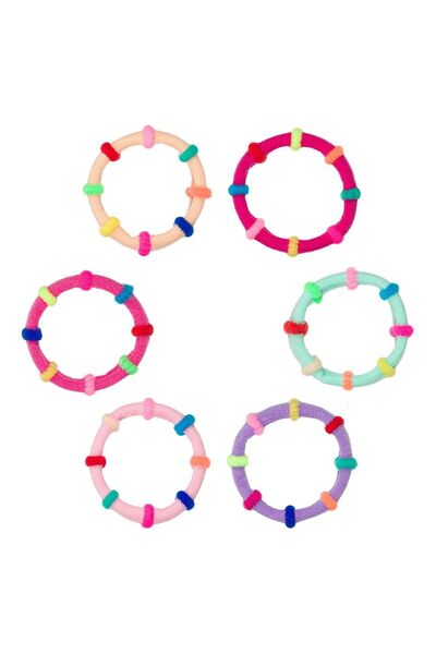 OEM Elastice Par Frotte cu Dungi Colorate pentru Copii - 6buc